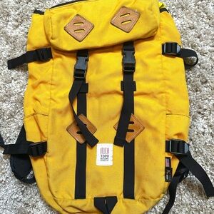 Topo Designs Rover Pack Mustard Yellow Cordura Rucksack Backpack USA Flaw